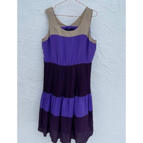 Eloquii Womens Pullover Sleeveless Pleated Dress Multicolor Sz 16W - Picture 1 of 9